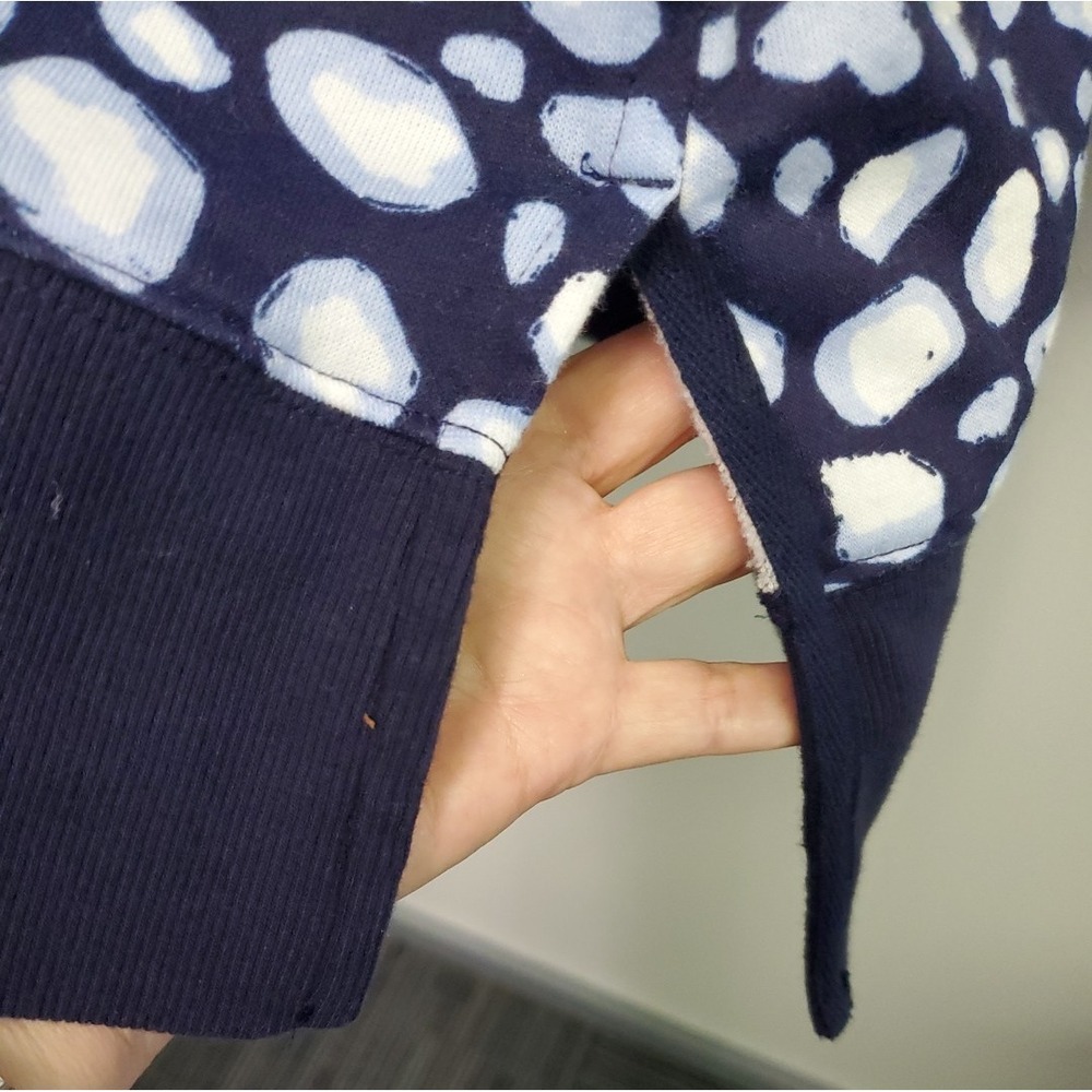Crown & Ivy Lounge Navy Animal Pattern Oversized Sweatshirt Med NWT - Picture 6 of 10
